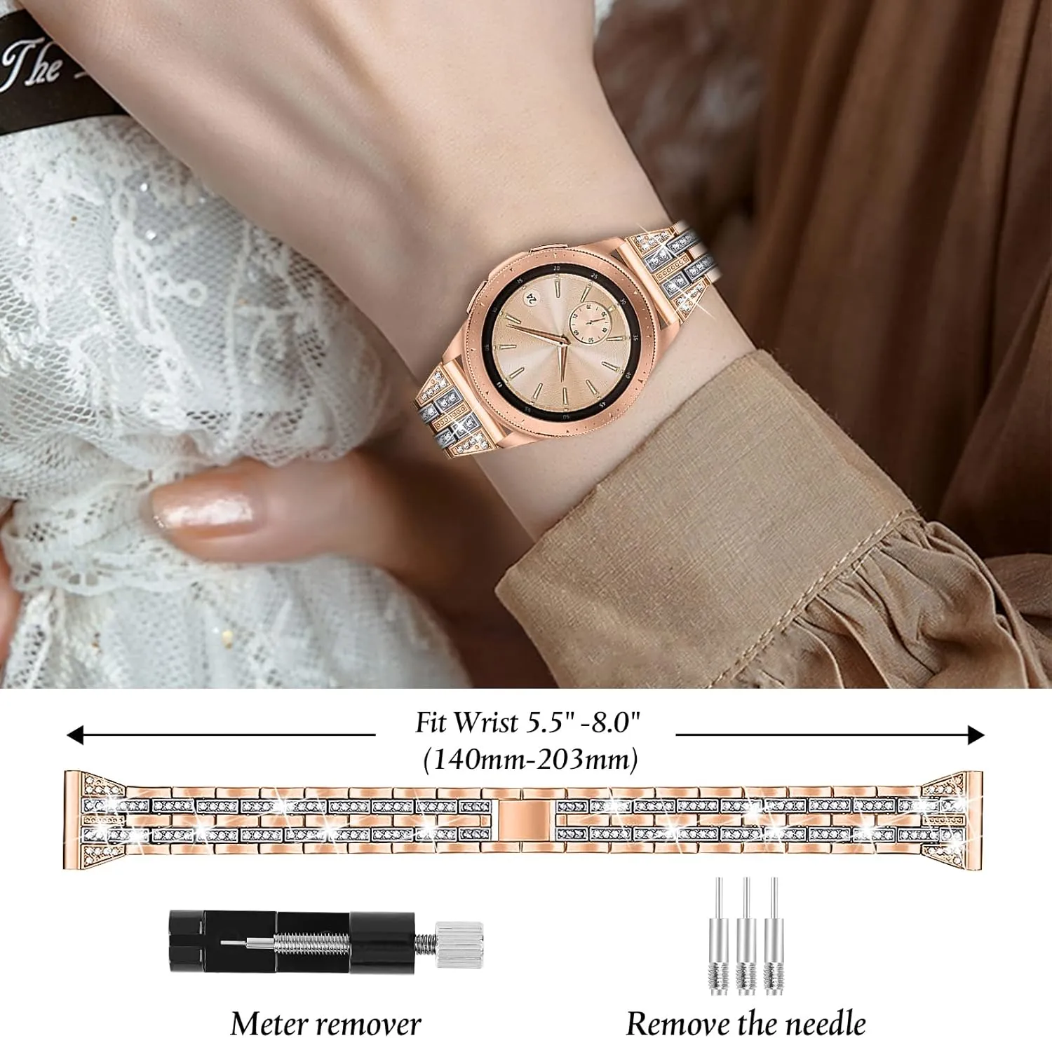 JOYOZY Women Girls Stylish Bands Compatible with Galaxy Watch 6/5/4/FE/7 40mm 44mm/Classic 42mm 43mm 46mm 47mm/Galaxy Watch Active 40mm/Active 2 40mm 44mm/Galaxy Watch 3 41mm/Garmin Vivoactive 3