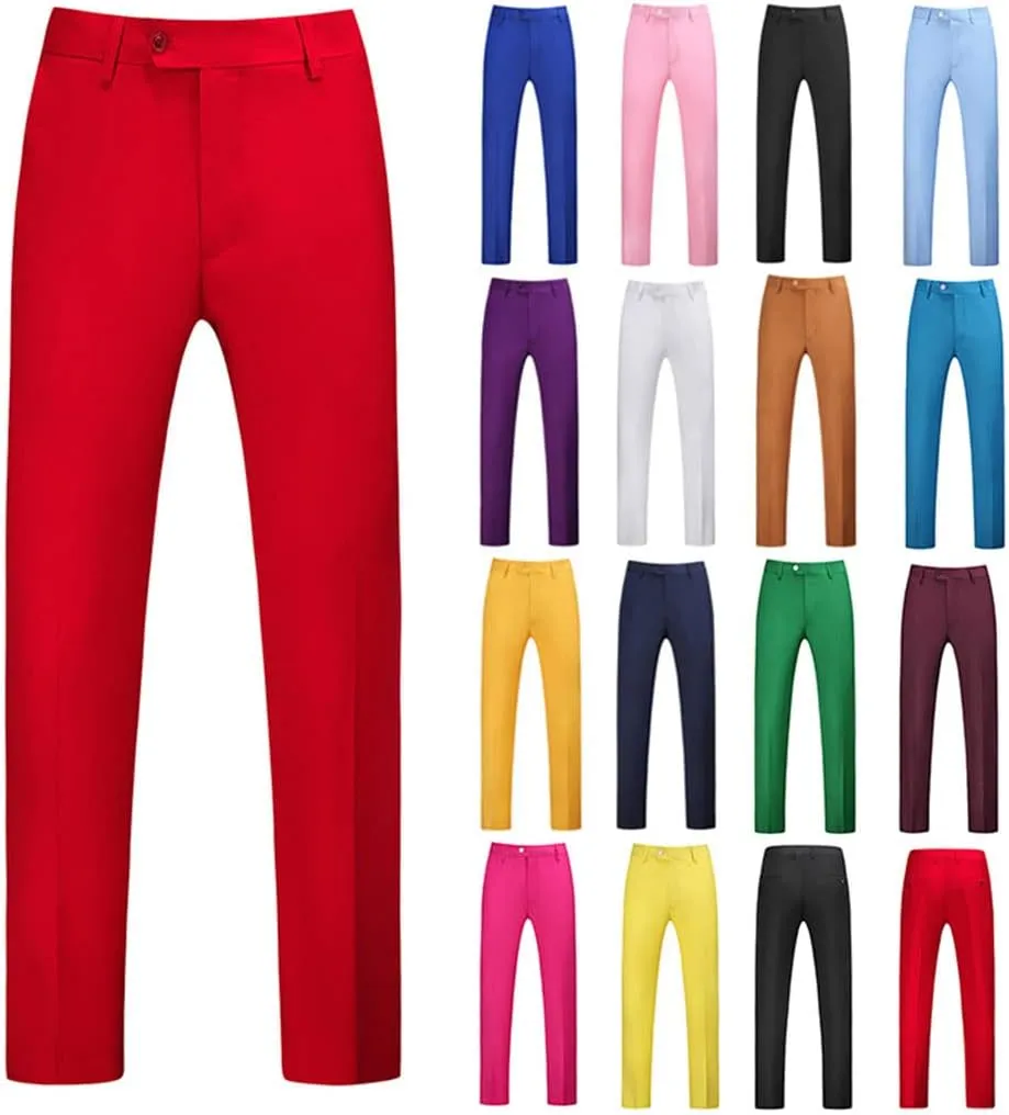keusyoi Mens Business Slim Fit Dress Pants Office Trousers Mens Dress Formal Suit Pants Casual Pants for Men