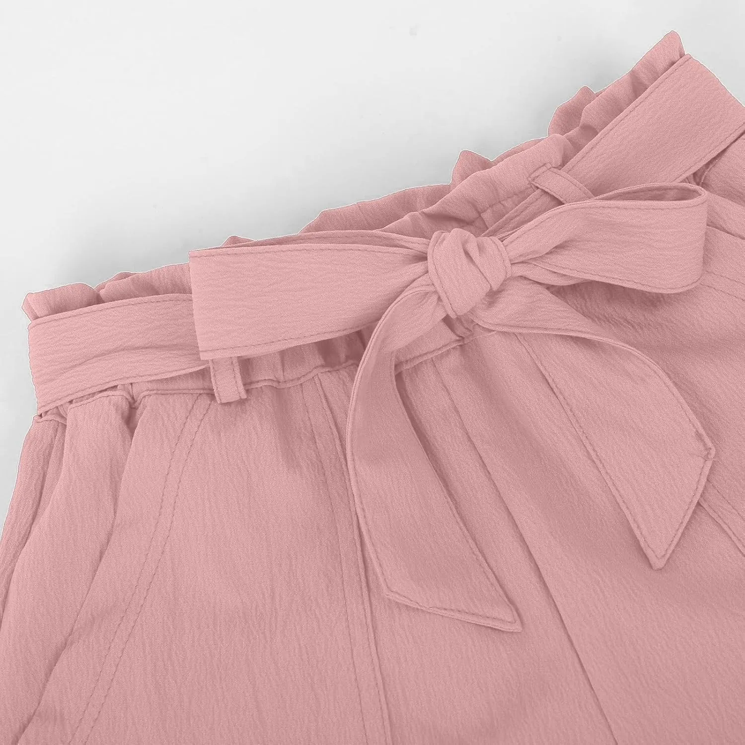 Kids Girls Linen Pants Casual Flowy Elastic High Waisted Wide Leg Loose Stretchy Trousers Summer Clothes for Girl