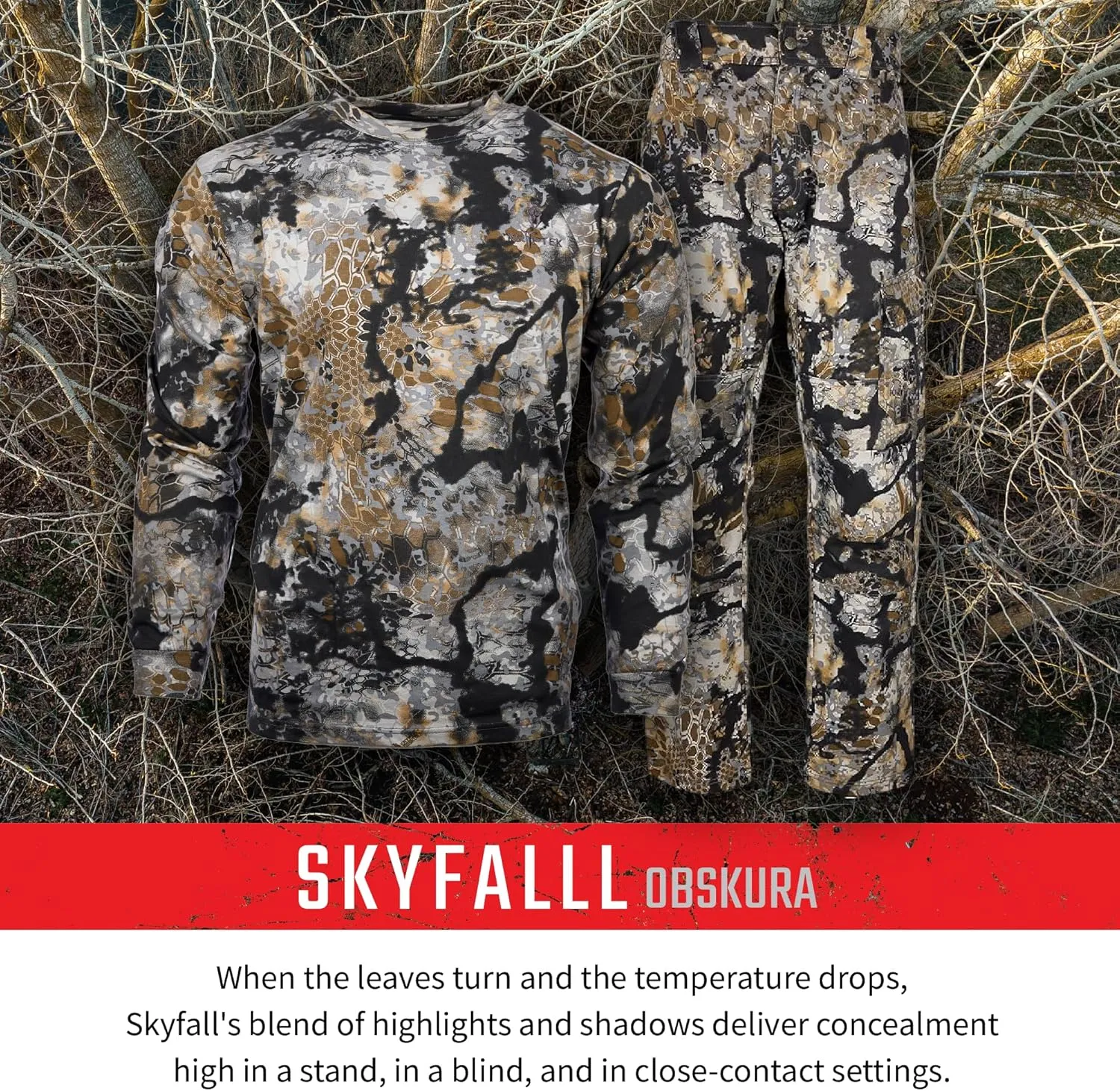 Kryptek Mens Stalker Pant, Stealthy Camo Hunting Pant with Reinforced Knees, and Seat
