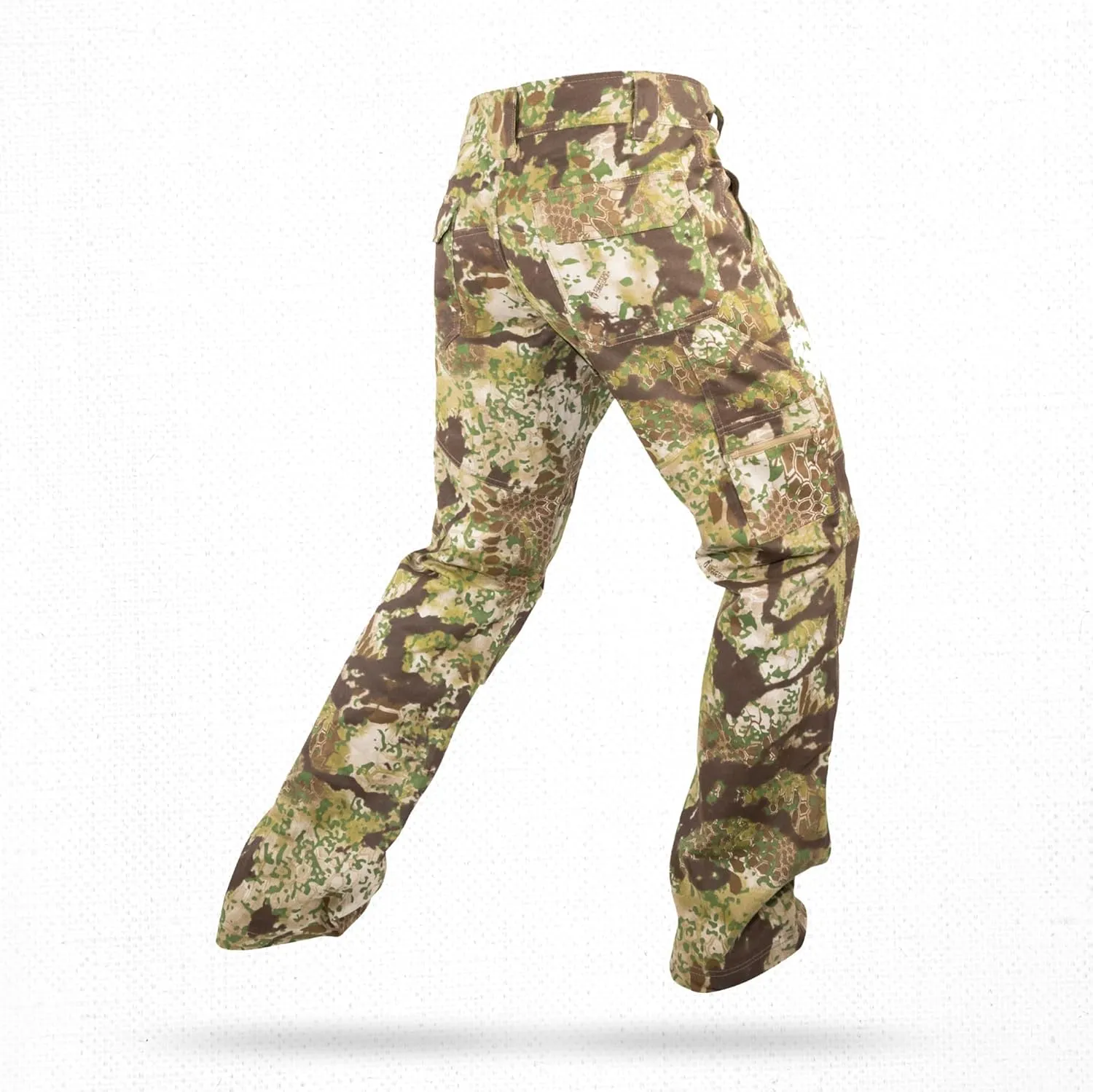 Kryptek Mens Stalker Pant, Stealthy Camo Hunting Pant with Reinforced Knees, and Seat