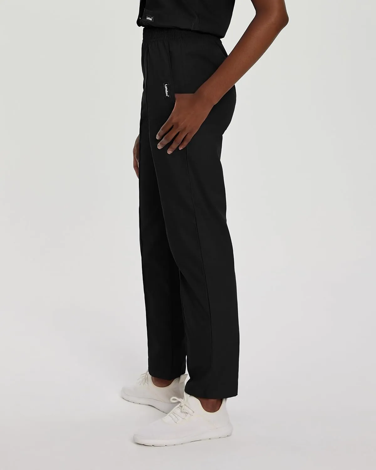 Landau Essentials Relaxed Fit 2-Pocket Elastic Scrub Pants for Women 8320