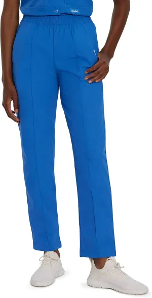 Landau Essentials Relaxed Fit 2-Pocket Elastic Scrub Pants for Women 8320