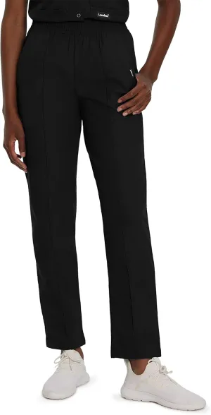 Landau Essentials Relaxed Fit 2-Pocket Elastic Scrub Pants for Women 8320