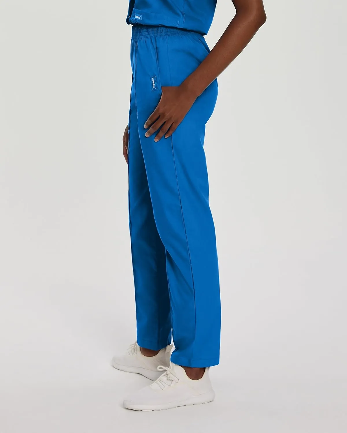 Landau Essentials Relaxed Fit 2-Pocket Elastic Scrub Pants for Women 8320