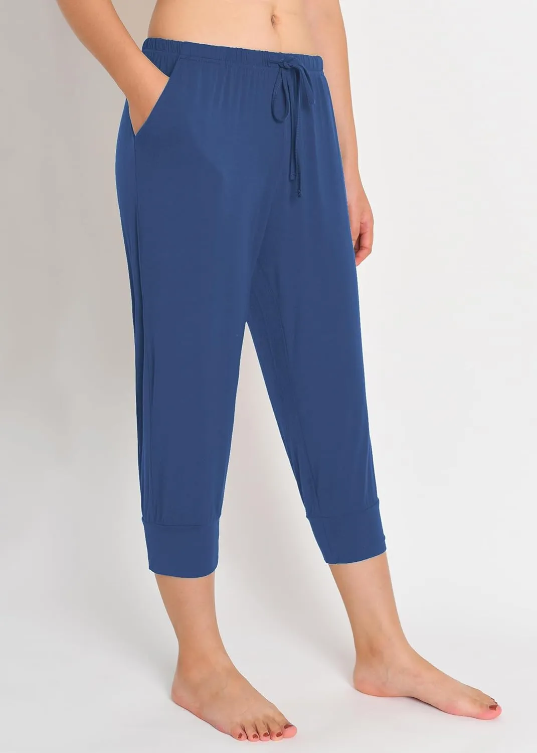 Latuza Women's Viscose Jogger Capri Pajama Lounge Pants
