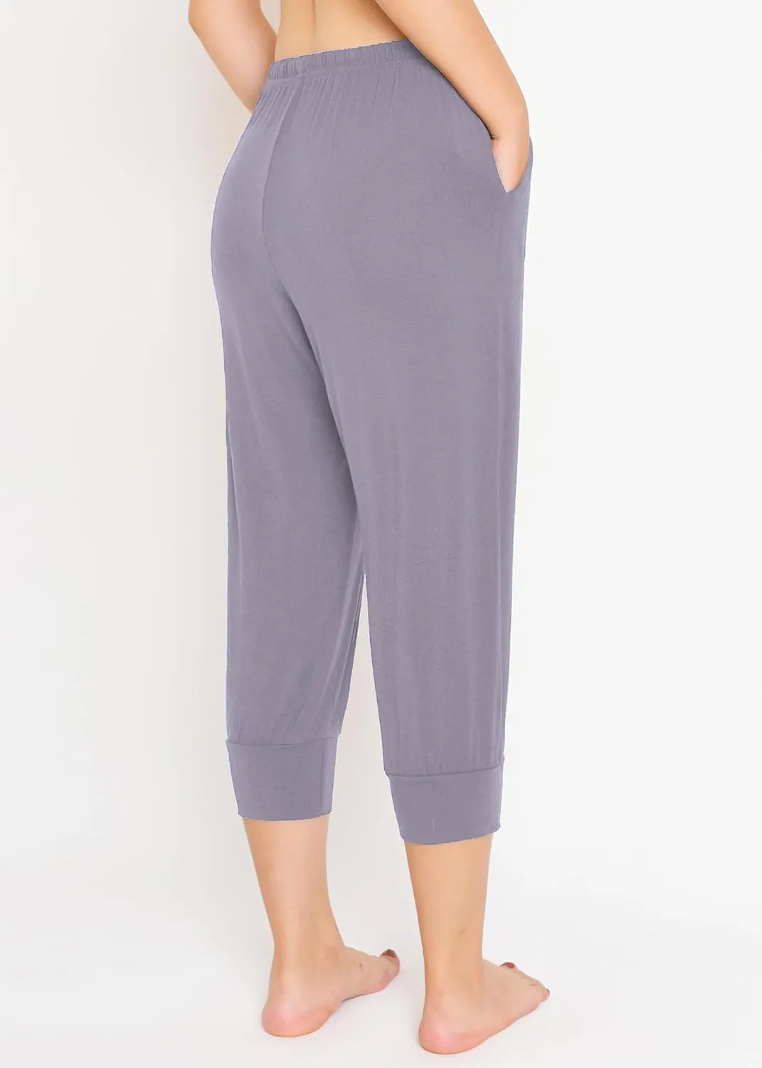 Latuza Women's Viscose Jogger Capri Pajama Lounge Pants