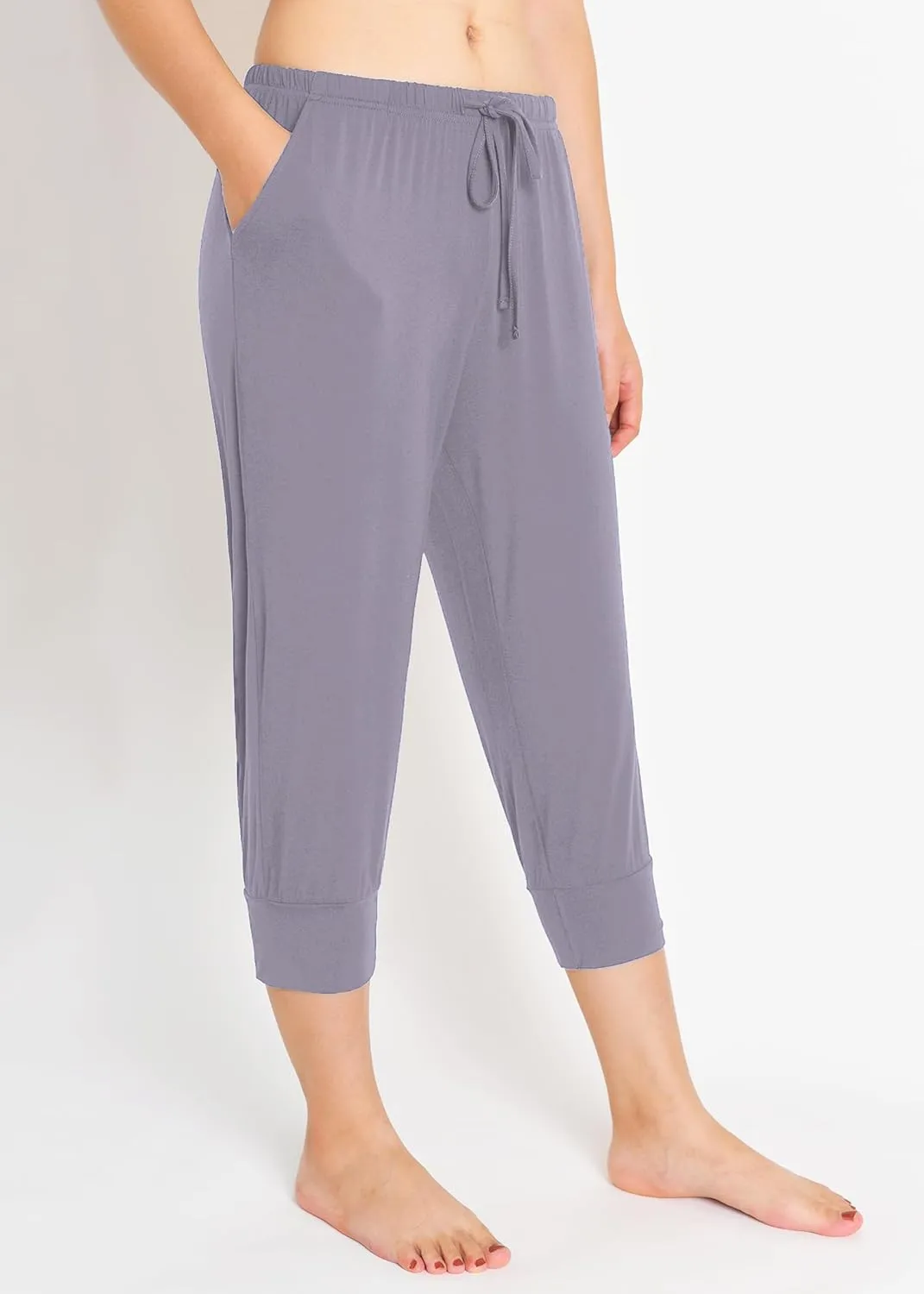 Latuza Women's Viscose Jogger Capri Pajama Lounge Pants
