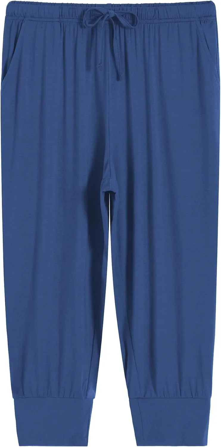 Latuza Women's Viscose Jogger Capri Pajama Lounge Pants