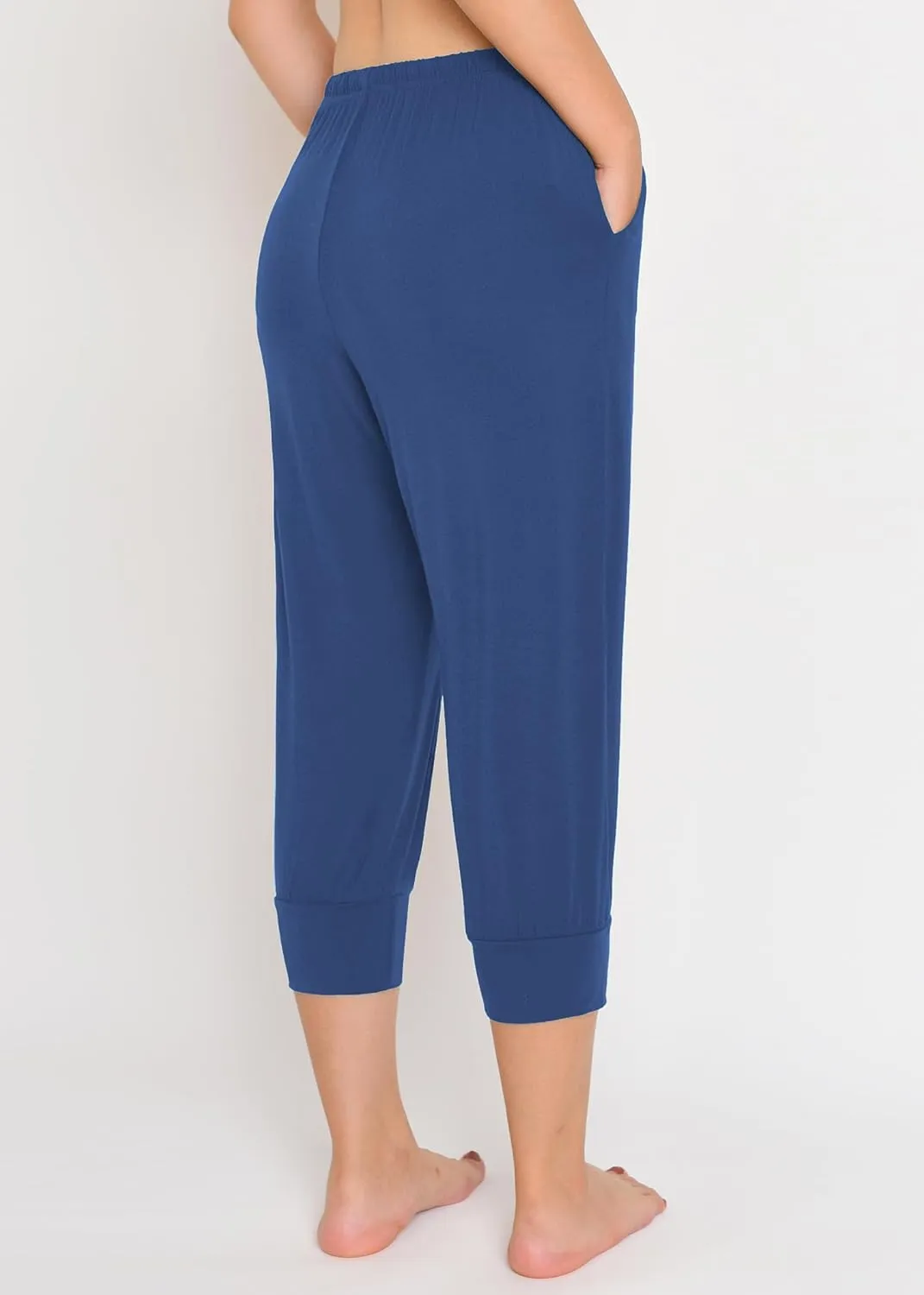Latuza Women's Viscose Jogger Capri Pajama Lounge Pants