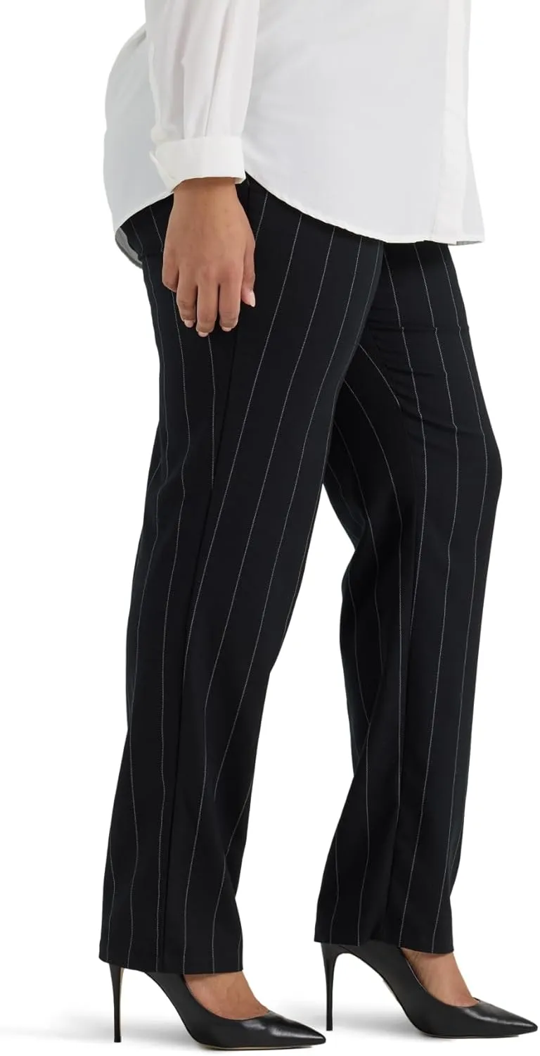 Lee Women's Plus Size Wrinkle Free Relaxed Fit Straight Leg Pant