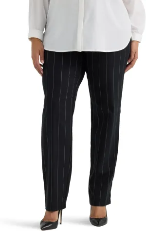 Lee Women's Plus Size Wrinkle Free Relaxed Fit Straight Leg Pant