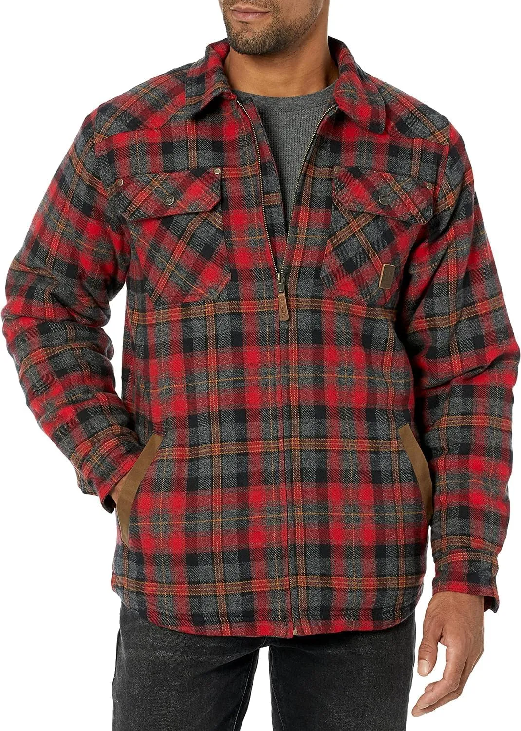 Legendary Whitetails Men's Tough as Buck Sherpa Lined Flannel Shirt Jacket