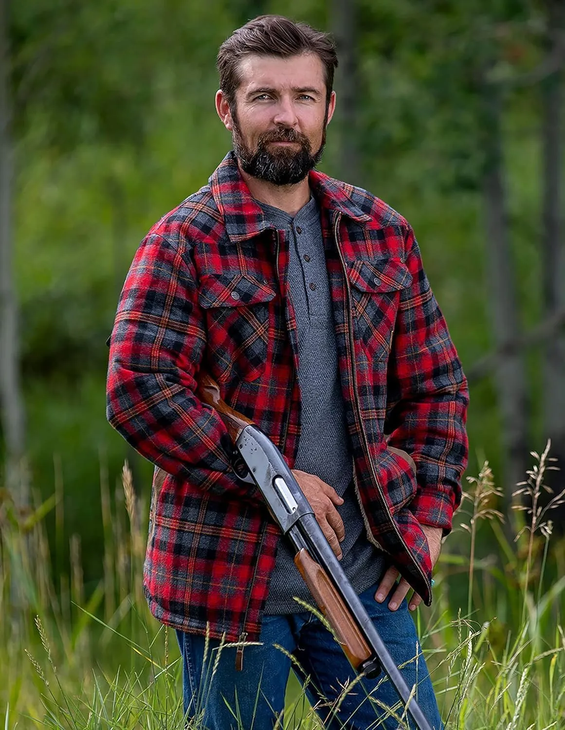 Legendary Whitetails Men's Tough as Buck Sherpa Lined Flannel Shirt Jacket