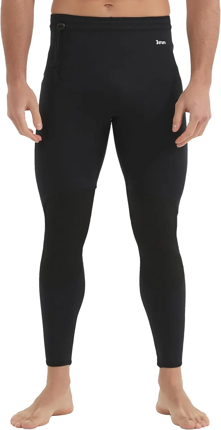 Lemorecn Wetsuit Pants Men 3mm and Wetsuit Pants Men 2mm /1.5 mm Neoprene Swim Pants for Swimming Canoeing Snorkeling Scuba Kayaking Diving