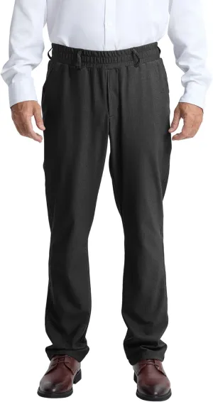 LETAOTAO Mens Elastic Waist Pants for Seniors High Stretch Expandable Waist Slaks for Elderly with Magnet Button