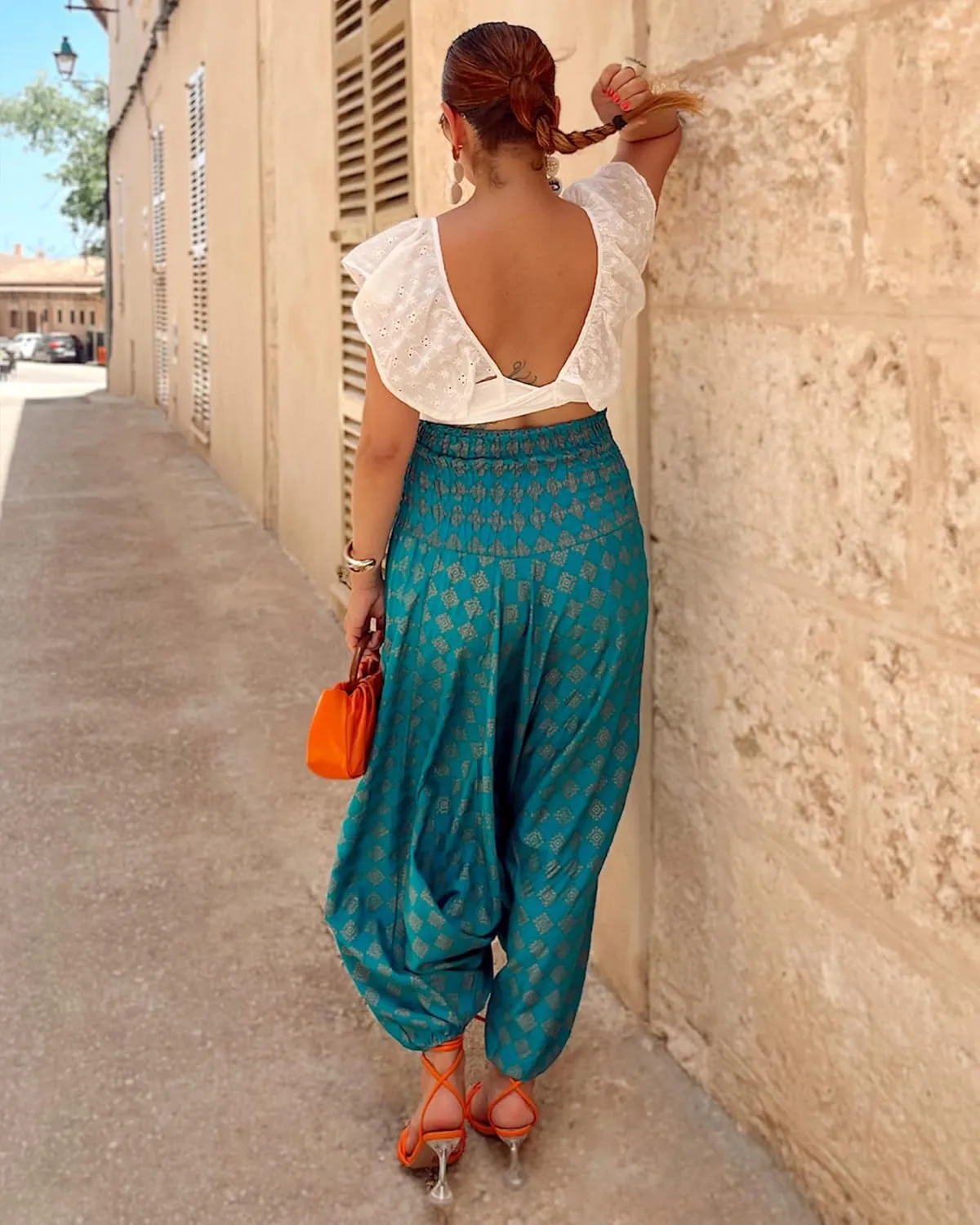 likemary Harem Pants Women - Boho Pants Pull Up into Jumpsuit with Pockets - 2-in-1 Hippie Pants and Romper Jumper Outfit