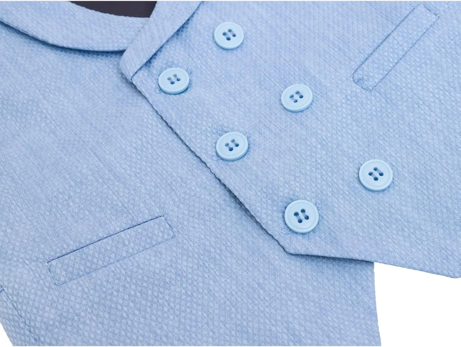 Lilax Boys Suit Set Slim Fit Vest, White Dress Shirt, Dress Pants and Bowtie 4 Piece Formal Suit Set