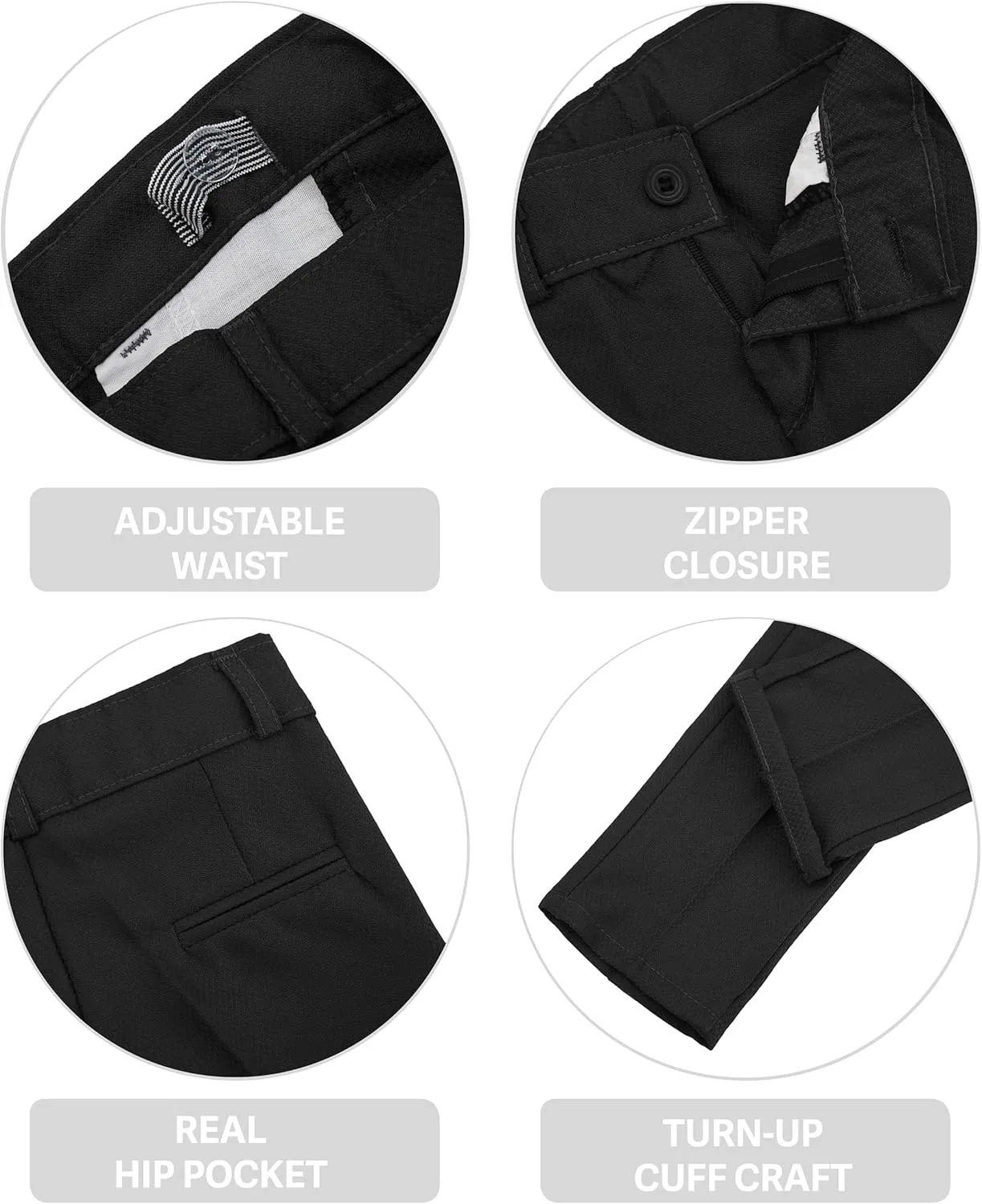 Lilax Boys Suit Set Slim Fit Vest, White Dress Shirt, Dress Pants and Bowtie 4 Piece Formal Suit Set