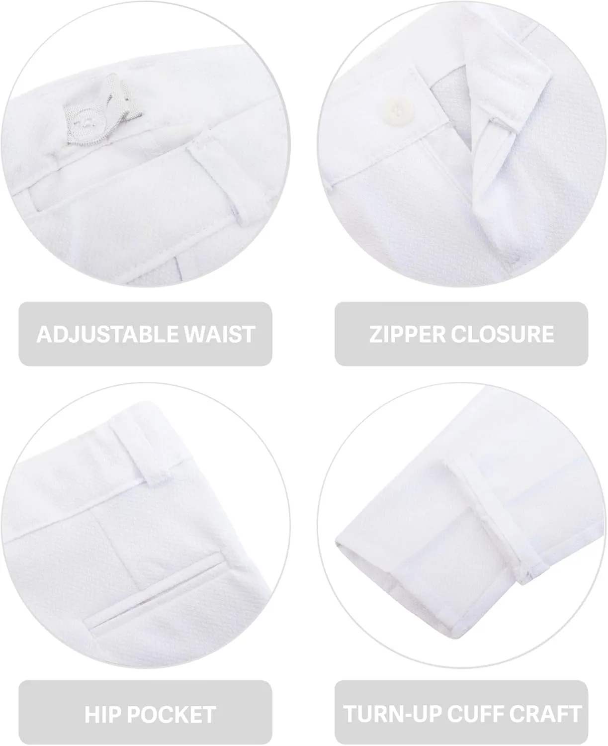 Lilax Boys Suit Set Slim Fit Vest, White Dress Shirt, Dress Pants and Bowtie 4 Piece Formal Suit Set
