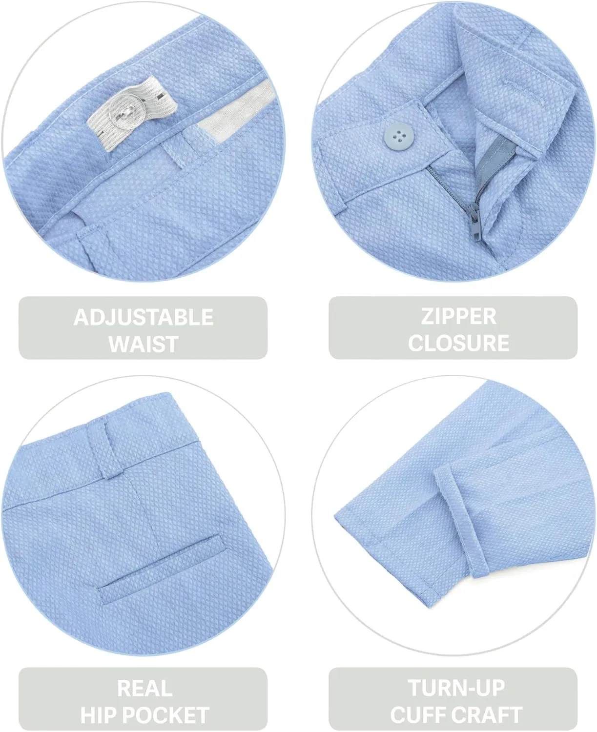 Lilax Boys Suit Set Slim Fit Vest, White Dress Shirt, Dress Pants and Bowtie 4 Piece Formal Suit Set