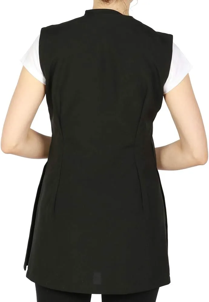 Linda Professional Salon Smock, Stylist Vest, Cosmetology Uniform, Bleach Proof