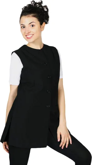 Linda Professional Salon Smock, Stylist Vest, Cosmetology Uniform, Bleach Proof