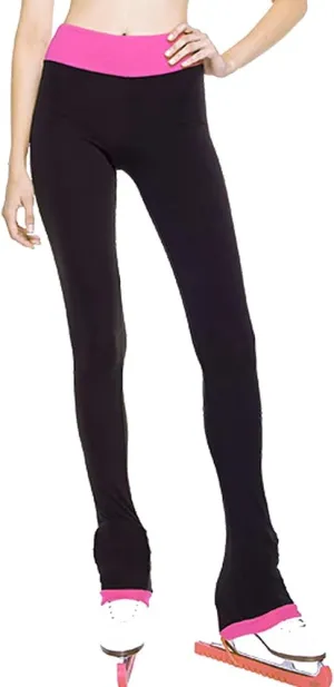 LIUHUO Figure Skating Pants Girls Fleece Practice Leggings Teens Skating Trousers