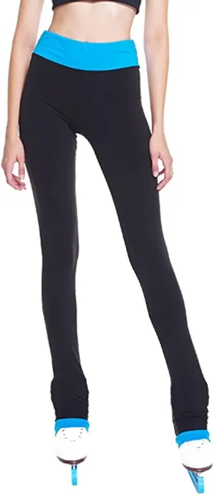 LIUHUO Figure Skating Pants Girls Fleece Practice Leggings Teens Skating Trousers