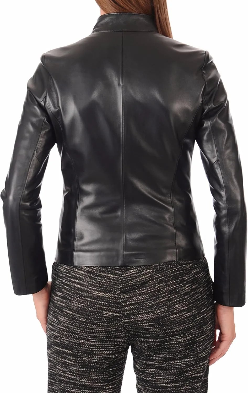 LL LEATHER LOVERS Women Leather Jacket - Lambskin Winter Vintage Motorcycle Biker Jacket Moto Riding/Racing Coat