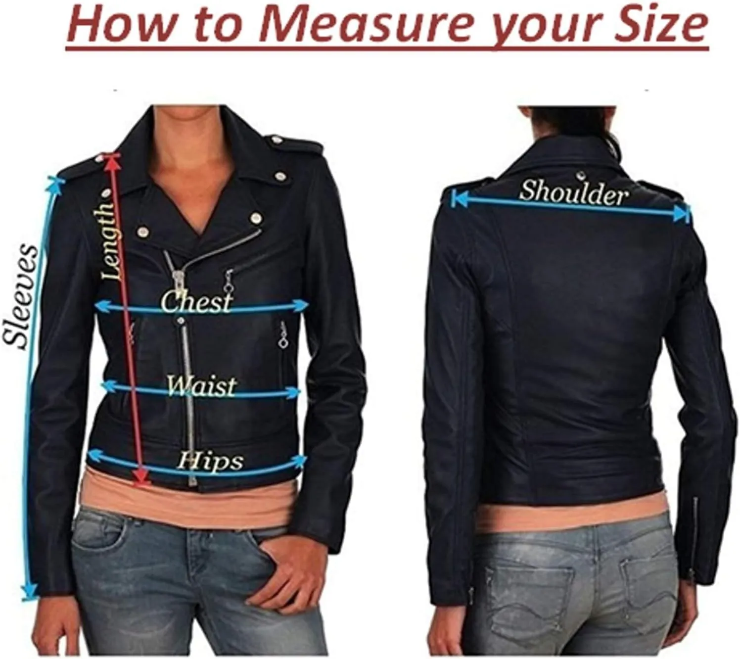 LL LEATHER LOVERS Women Leather Jacket - Lambskin Winter Vintage Motorcycle Biker Jacket Moto Riding/Racing Coat