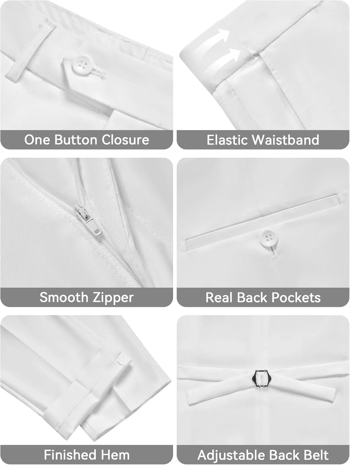 MAGE MALE Men's 3 Piece Tuxedo Suits Slim Fit One Button Formal Wedding Party Tux Blazer Vest Pants Set