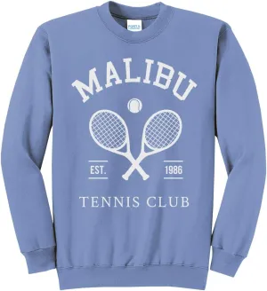 Malibu Tennis Club Relaxed Vintage Lightweight Preppy Sweatshirt