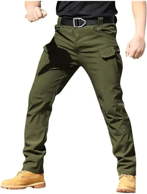 Men Cargo Pants Construction Stretch Pants for Men Multi Pockets Stylish Carpenter Pants Relaxed Fit Tall Trousers