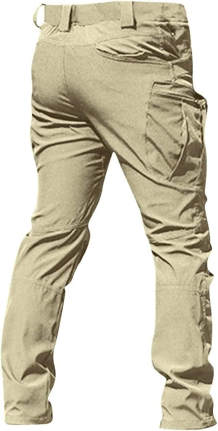 Men Cargo Pants Construction Stretch Pants for Men Multi Pockets Stylish Carpenter Pants Relaxed Fit Tall Trousers