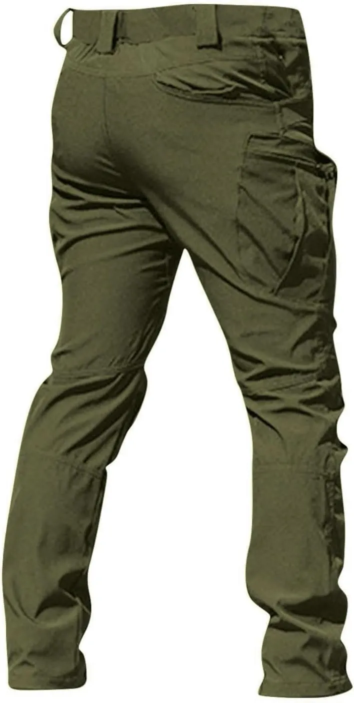 Men Cargo Pants Construction Stretch Pants for Men Multi Pockets Stylish Carpenter Pants Relaxed Fit Tall Trousers