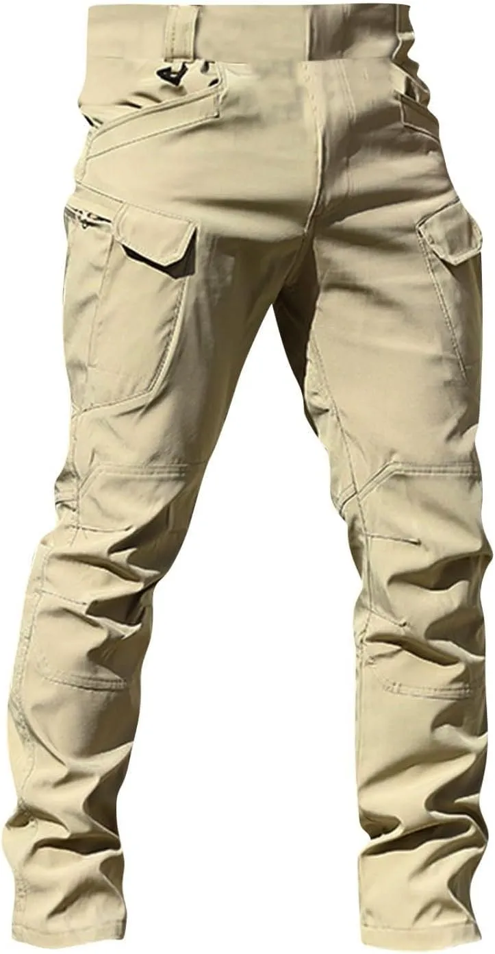 Men Cargo Pants Construction Stretch Pants for Men Multi Pockets Stylish Carpenter Pants Relaxed Fit Tall Trousers