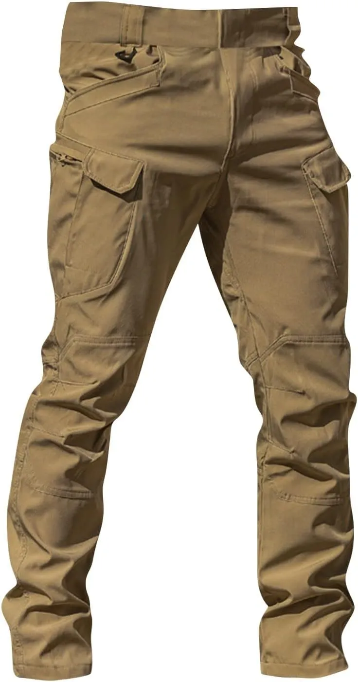 Men Cargo Pants Construction Stretch Pants for Men Multi Pockets Stylish Carpenter Pants Relaxed Fit Tall Trousers