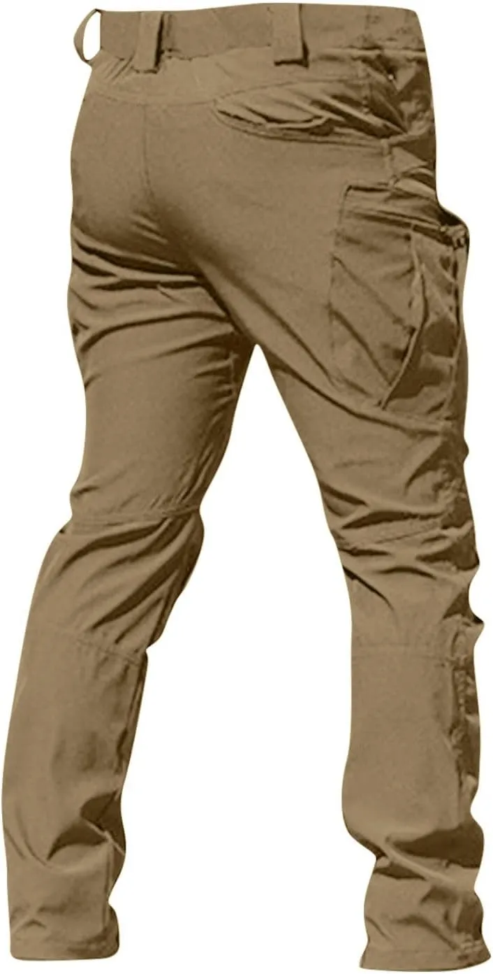Men Cargo Pants Construction Stretch Pants for Men Multi Pockets Stylish Carpenter Pants Relaxed Fit Tall Trousers