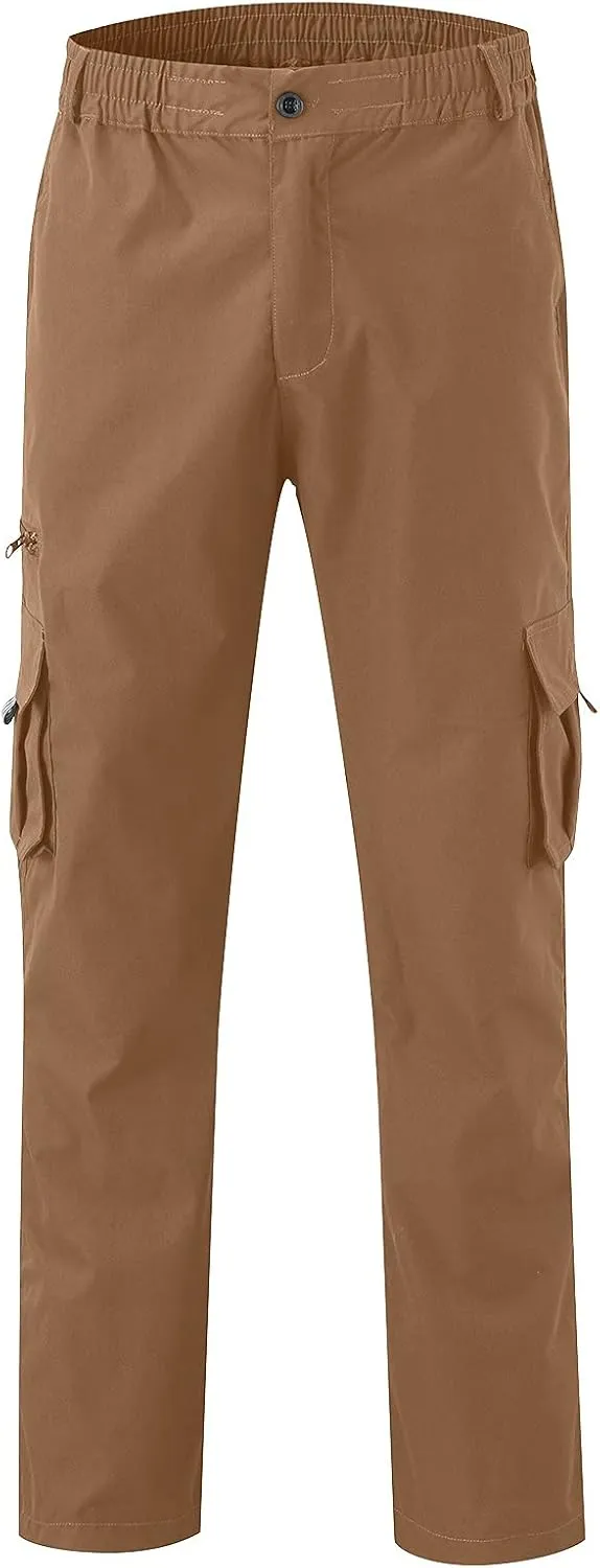 Men Outdoor Cargo Pants Relaxed Fit Lightweight Tactical Pant Hiking Jogger Classic Fit Multi Pockets 2024