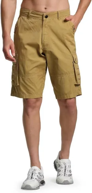 Men's Cargo Shorts Classic Relaxed Fit Twill Short for Work Pants Button Pockets