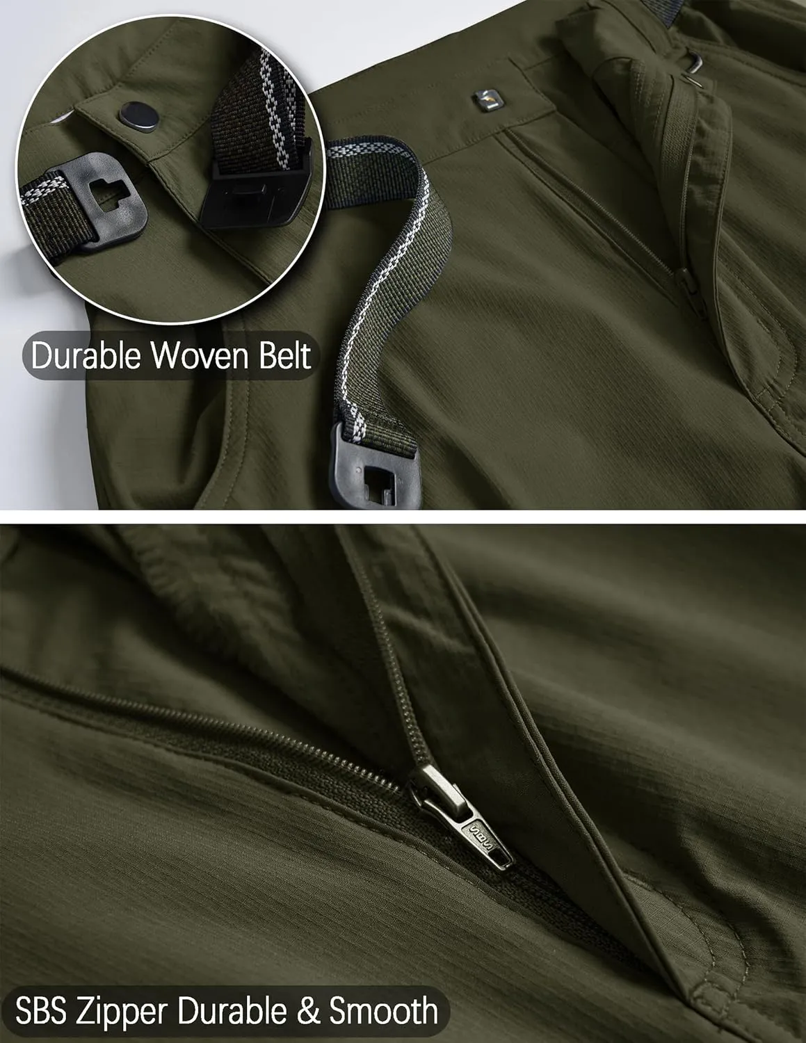 Men's Cargo Work Hiking Pants Lightweight Water Resistant Quick Dry Fishing Travel Camping Outdoor Breathable Multi Pockets