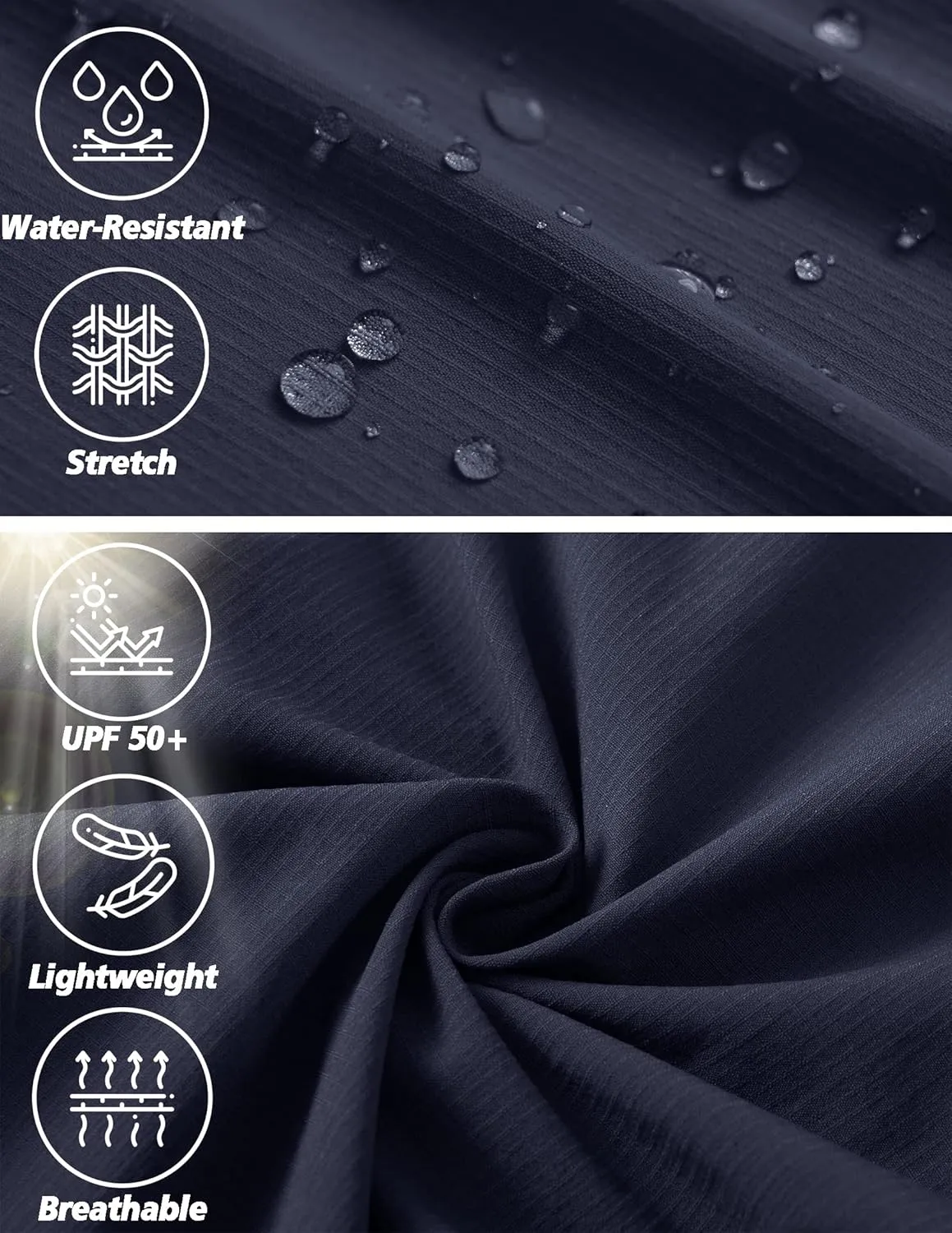 Men's Cargo Work Hiking Pants Lightweight Water Resistant Quick Dry Fishing Travel Camping Outdoor Breathable Multi Pockets
