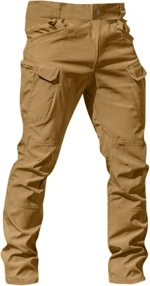 Mens Cargo Work Pants Outdoor Baggy Travel Camping Hiking Pants 2024 Multi Pockets Ripstop Camo Tactical Pants