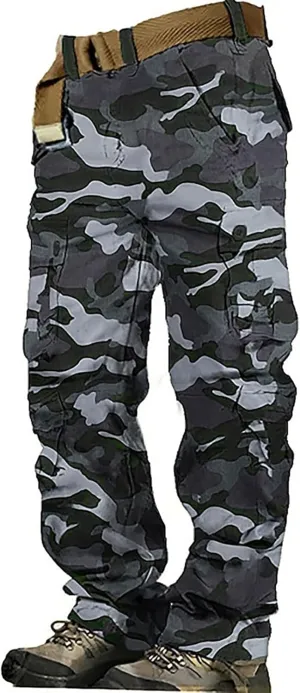 Mens Casual Cargo Joggers Pants Elastic Waist Drawstring Stretch Relaxed Fit Work Pants Tapered Sweatpants
