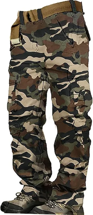 Mens Casual Cargo Joggers Pants Elastic Waist Drawstring Stretch Relaxed Fit Work Pants Tapered Sweatpants