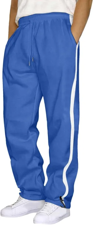 Men's Casual Cargo Relaxed Pants, Sports Fitness Pants, Elastic Drawstring Waist Lightweight Chino Pants for Man