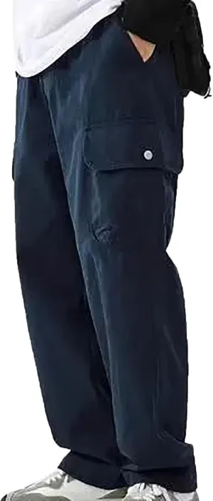 Mens Casual Pants Relaxed Fit,Casual Pants Elastic Waistband with Adjustable Mens Joggers Mens Yoga Pants
