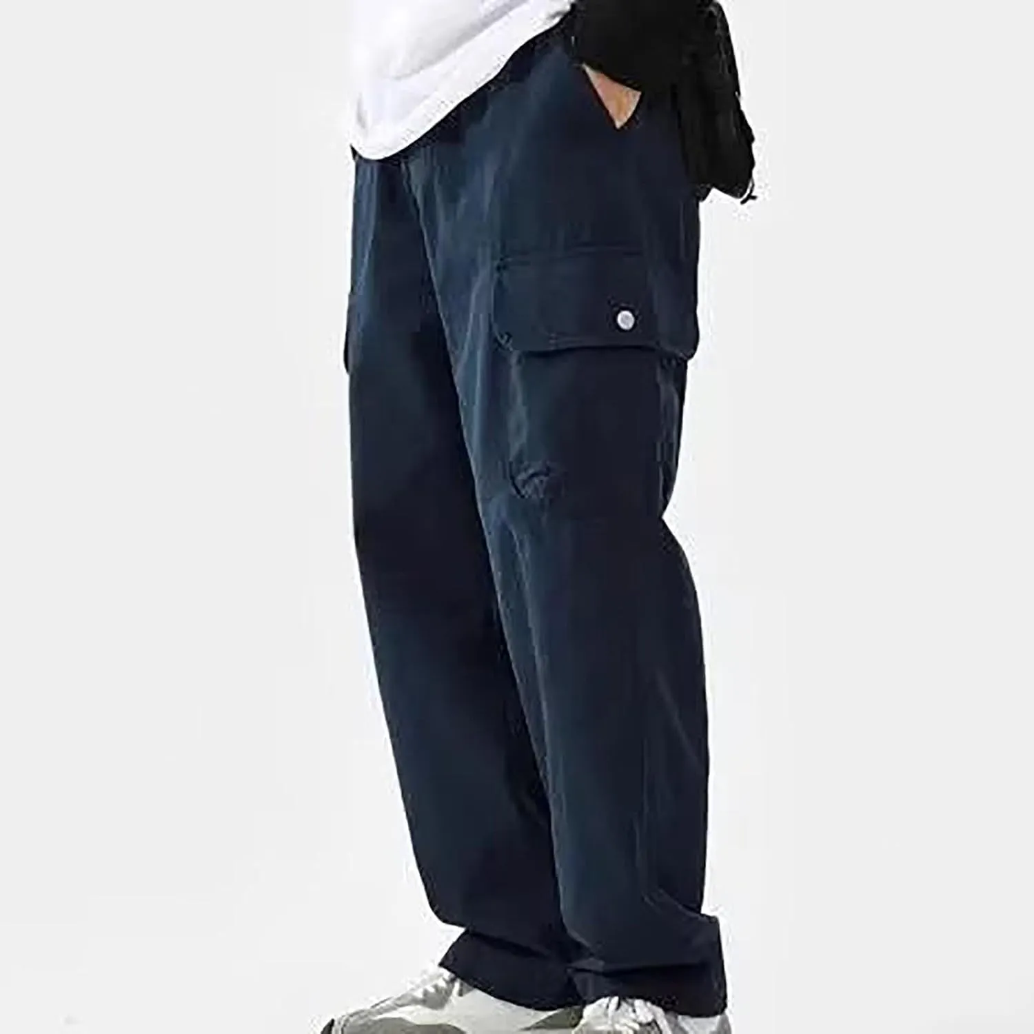 Mens Casual Pants Relaxed Fit,Casual Pants Elastic Waistband with Adjustable Mens Joggers Mens Yoga Pants