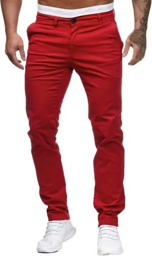 Men's Chino Pants Slim Fit Stretch Comfy Lightweight Dress Pants Skinny Straight Formal Pants Casual Business Trousers
